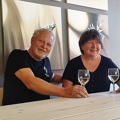 The owners of the Las Stocki Vineyard are Beata and Mariusz Grabka